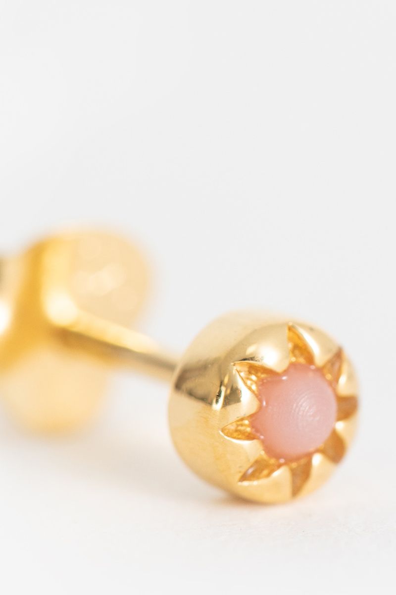 A Brend gold plated oorbel Flori rose
