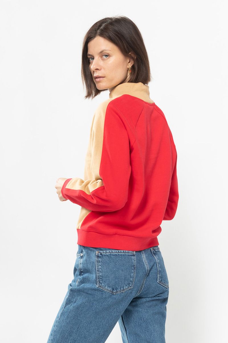 Sissy-Boy - Lichtbruine colorblock sweater