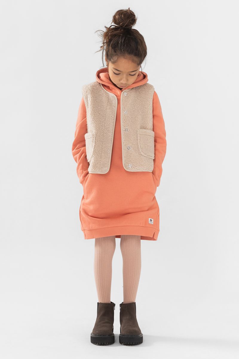Sissy-Boy - Oranje sweater jurk met capuchon