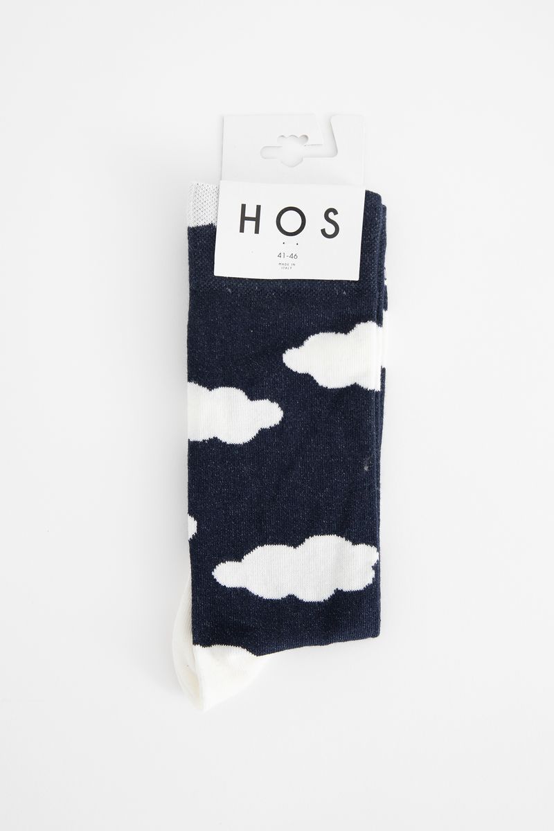 Heroes on Socks blauwe sokken met wolken