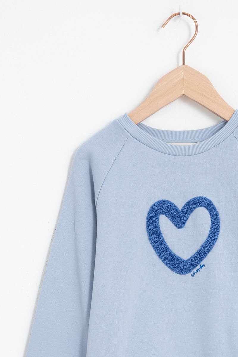 Sissy-Boy - Lichtblauwe sweater met hartje