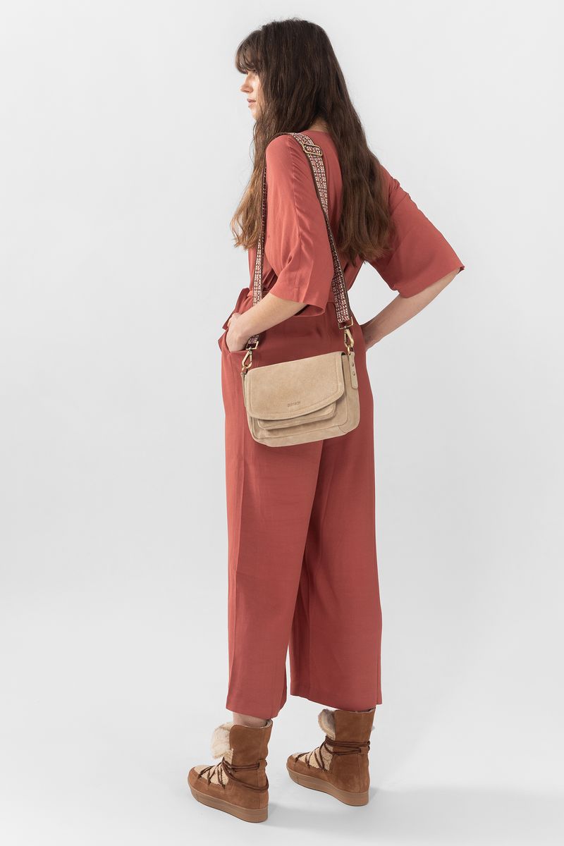 Rood twill jumpsuit