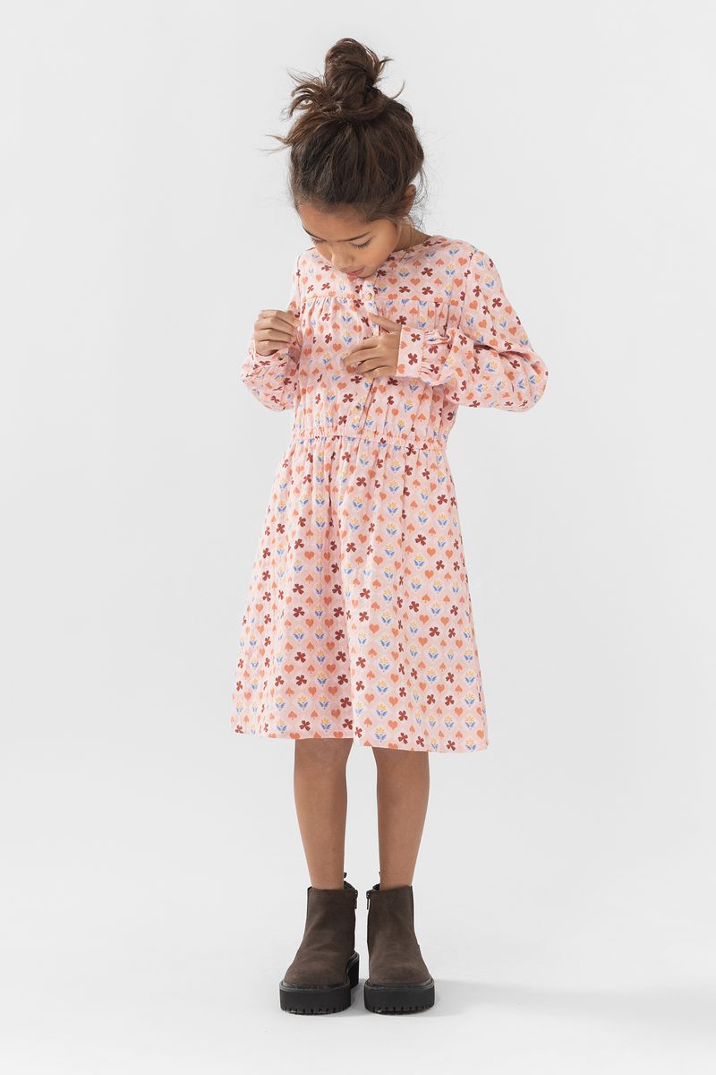 Sissy-Boy - Lichtroze jurk met kleurrijke print