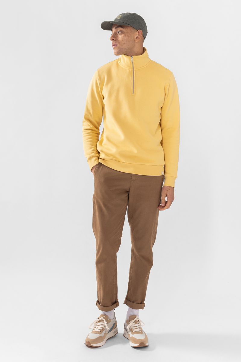 Gele sweater met rits