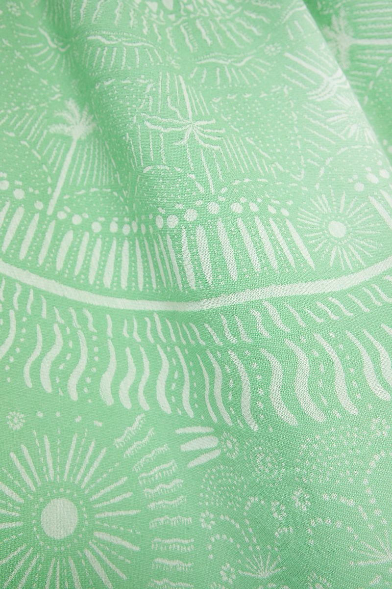 Groene hamamdoek met palm print