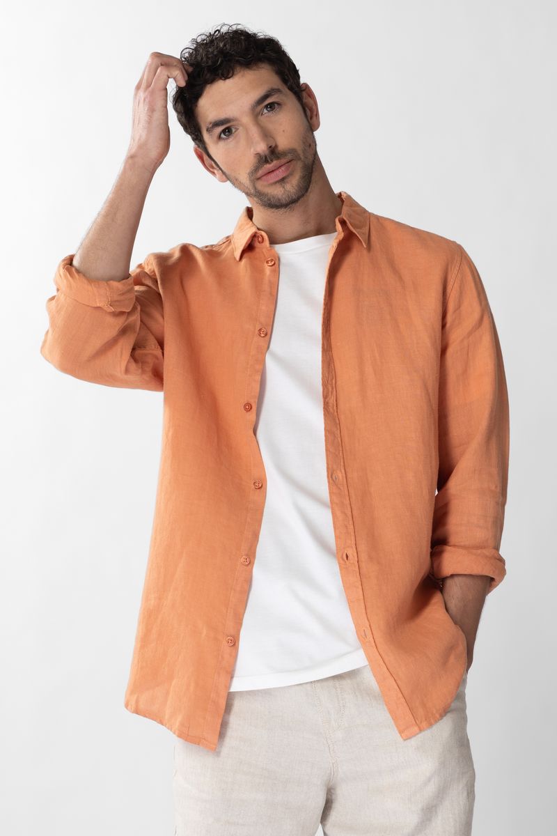 Sissy-Boy - Oranje linnen overhemd