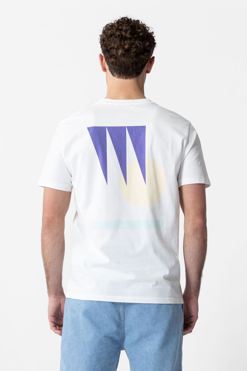 Wit T-shirt met geometrische print