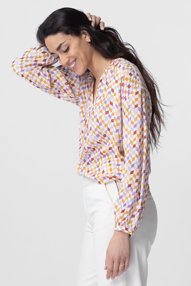Sissy-Boy - Multicolor blouse met geometrische print