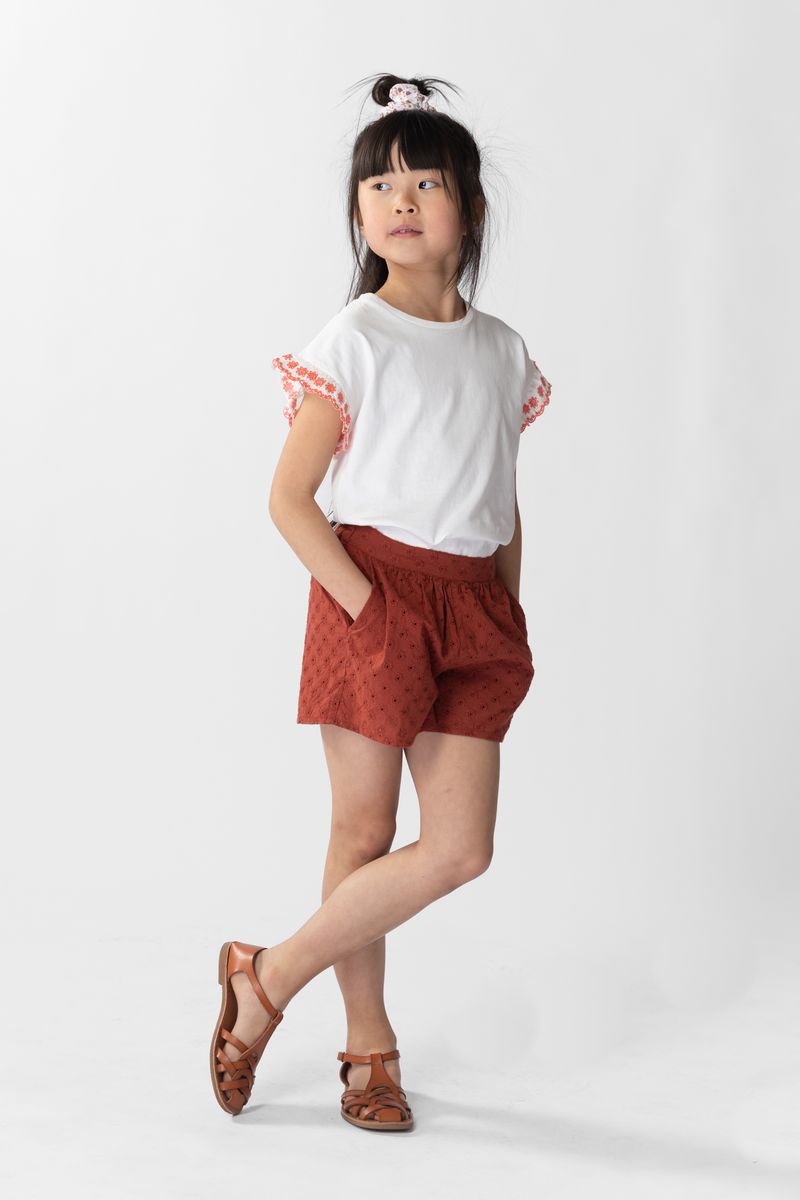 Sissy-Boy - Wit T-shirt met bloemenprint en ruffles