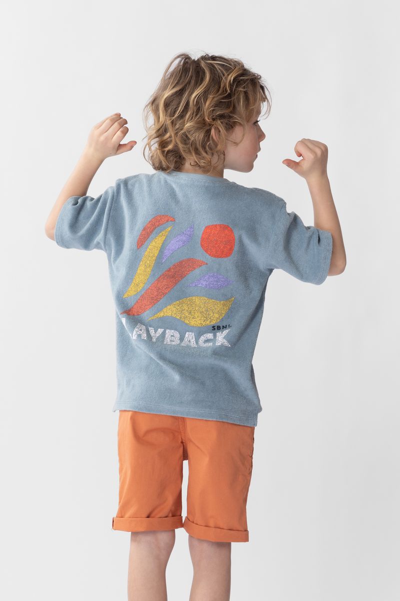 Sissy-Boy - Blauw badstof T-shirt met print