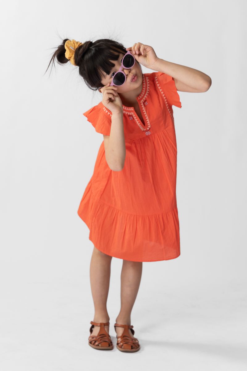 Sissy-Boy - Oranje jurkje met ruffles