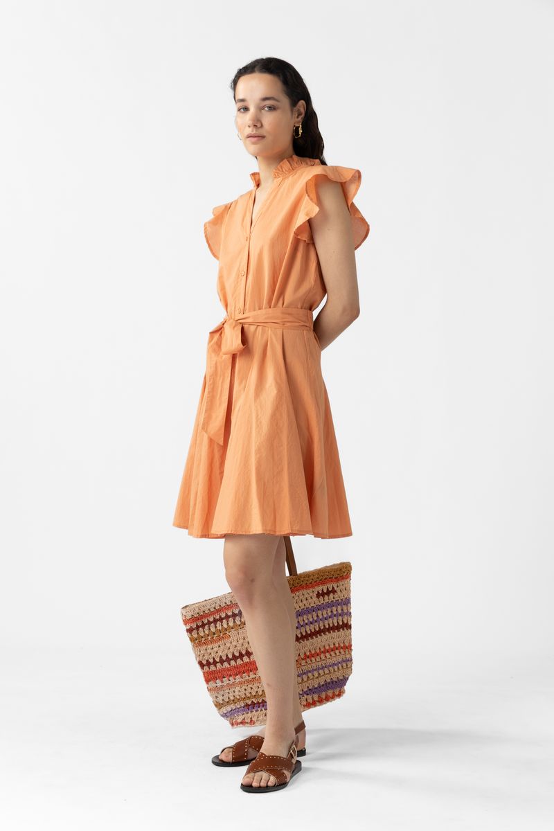 Sissy-Boy - Oranje korte jurk met ruffles