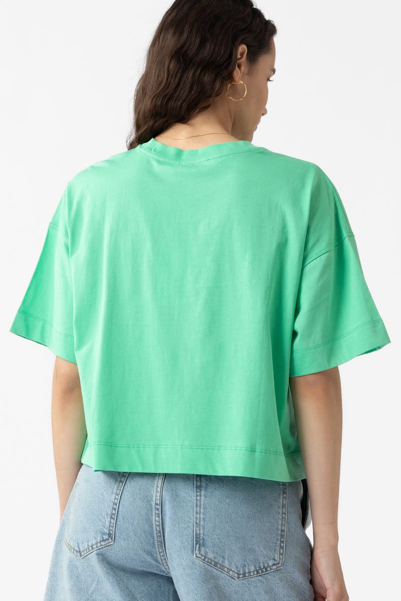 Sissy-Boy - Groen jersey cropped T-shirt