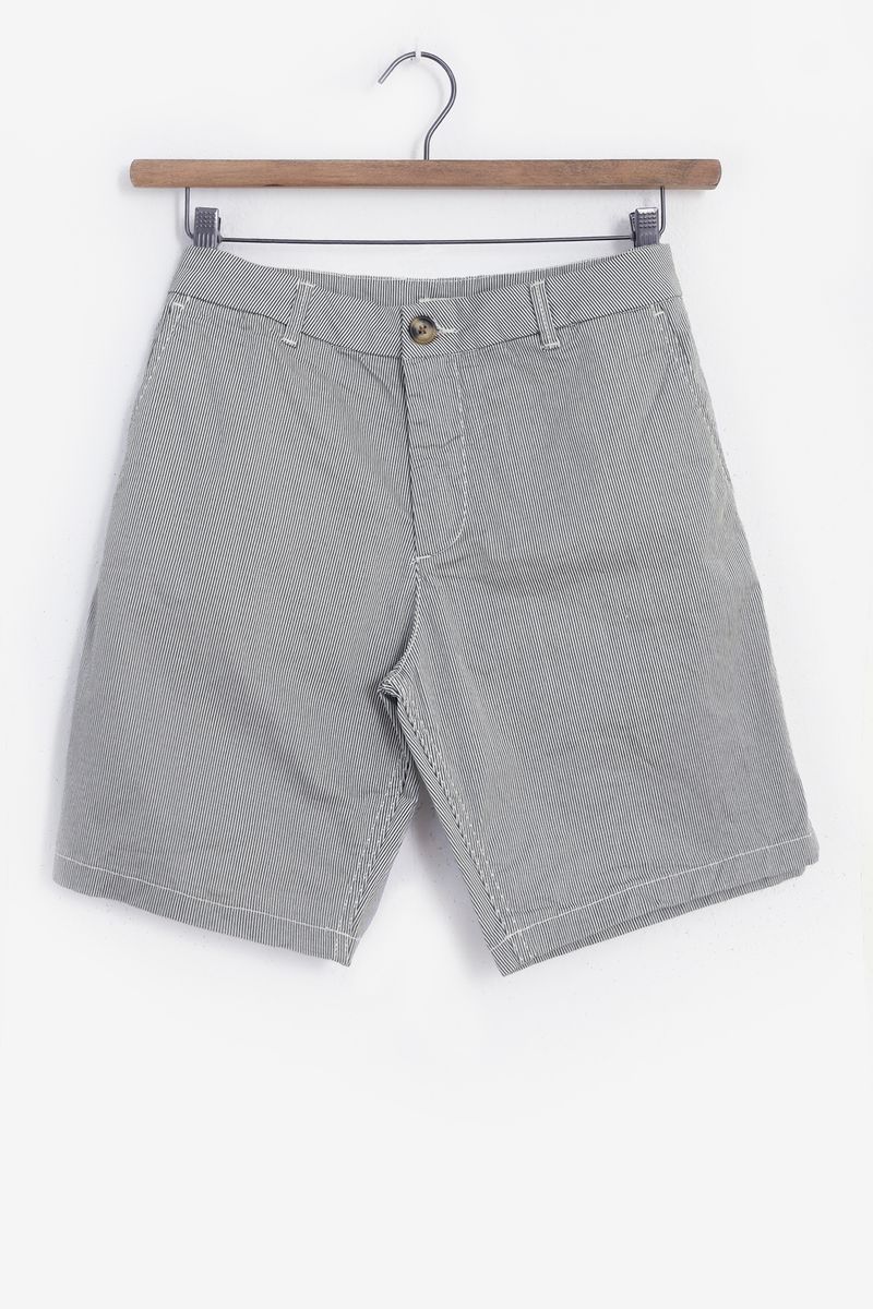 Donkerblauw Gestreepte Chino Short