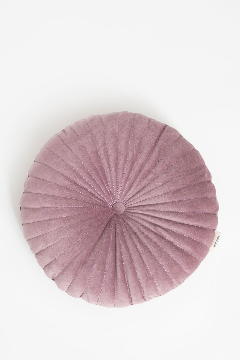 Rundes Samtkissen – Lila