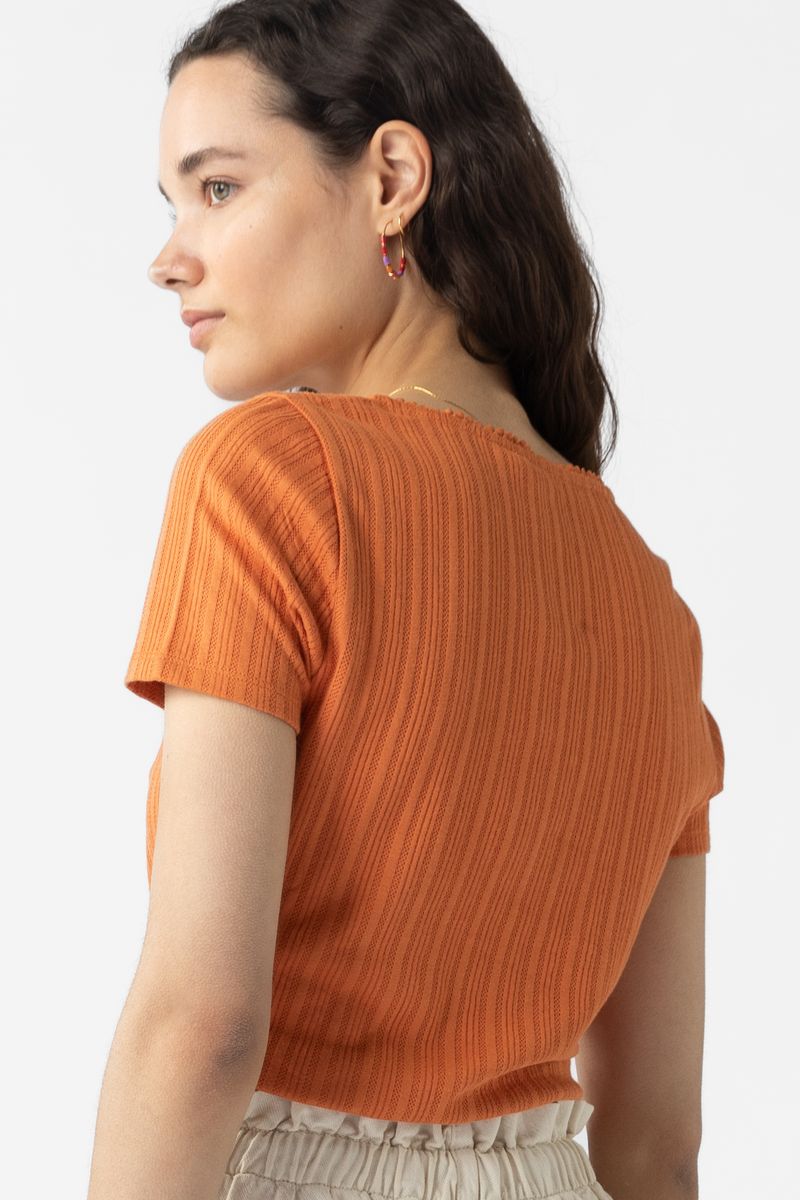 Sissy-Boy - Oranje rib jersey T-shirt