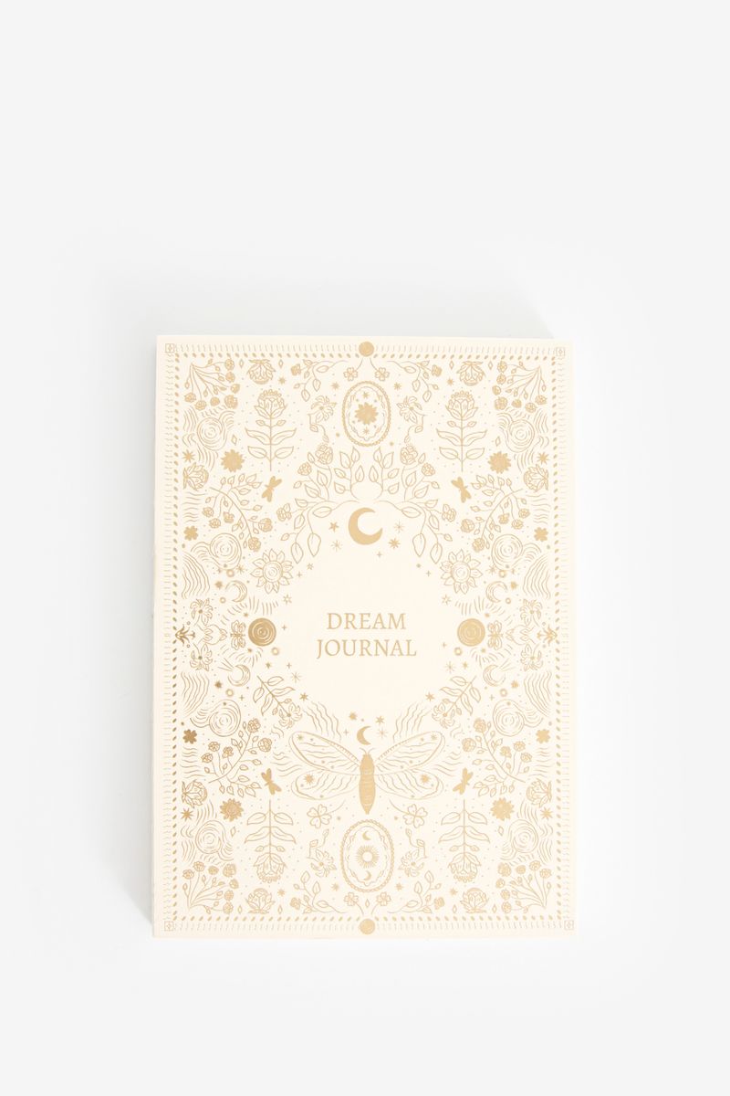 Beige dream journal met print A5