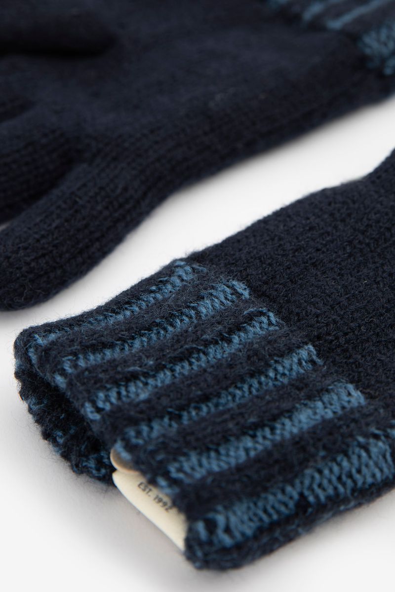 Barts donkerblauwe handschoenen met print