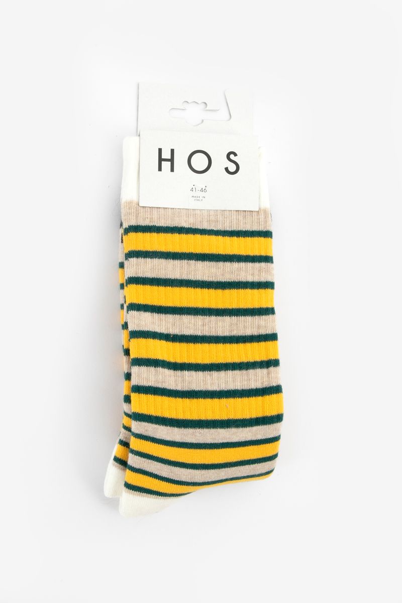 Heroes on socks geel gestreepte sokken