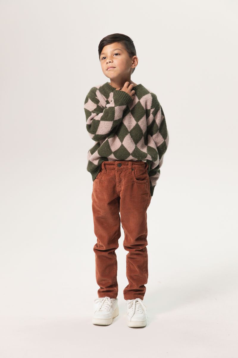 Sissy-Boy - Gebreide jacquard trui met ruitpatroon