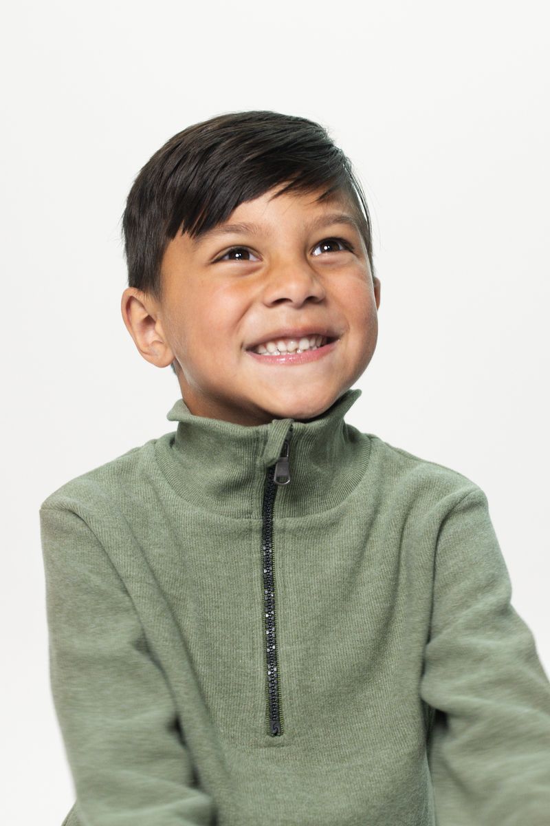 Sissy-Boy - Donkergroene sweater met rits