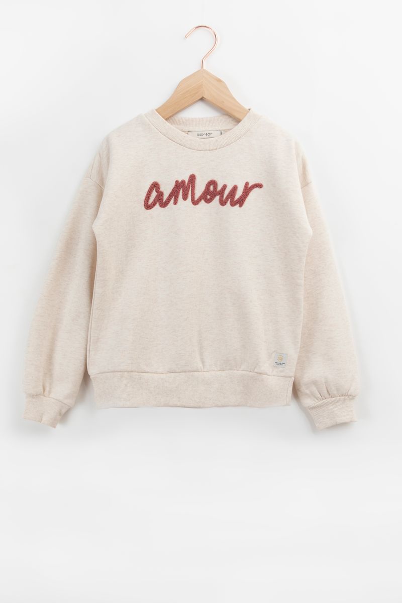 Beige Melange Sweater Amour