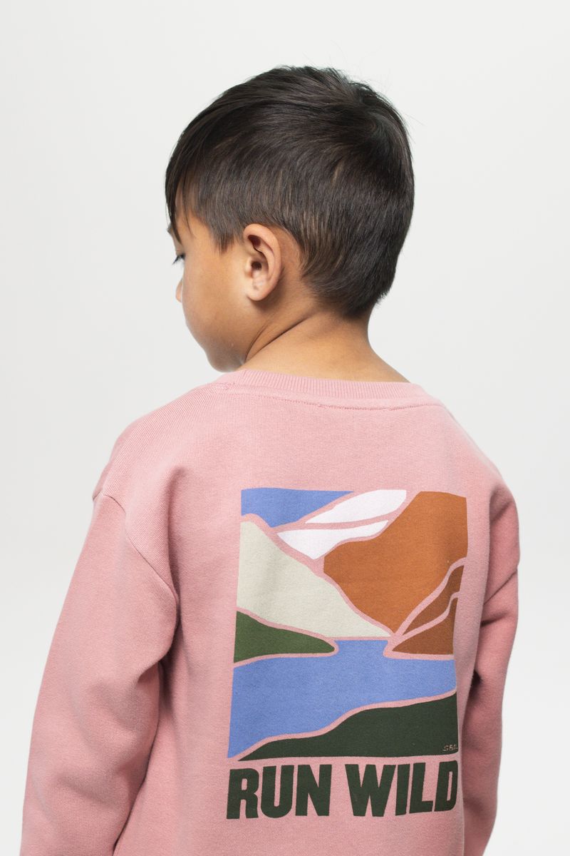 Sissy-Boy - Vergrijsd roze sweater met print
