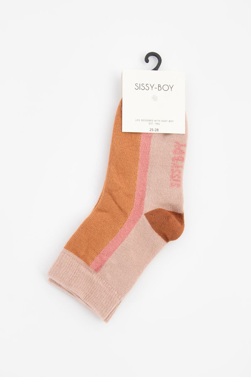 Bruine colourblock sokken