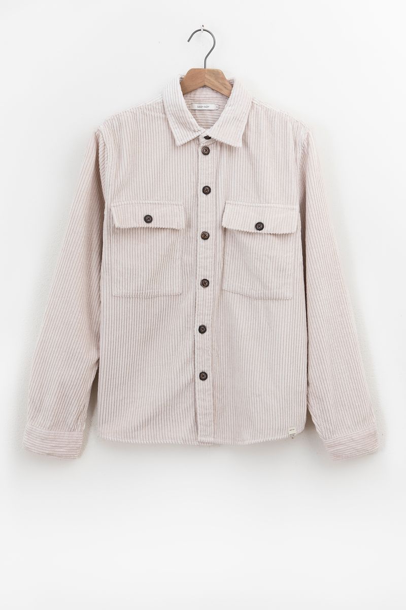 Beige Corduroy Overshirt