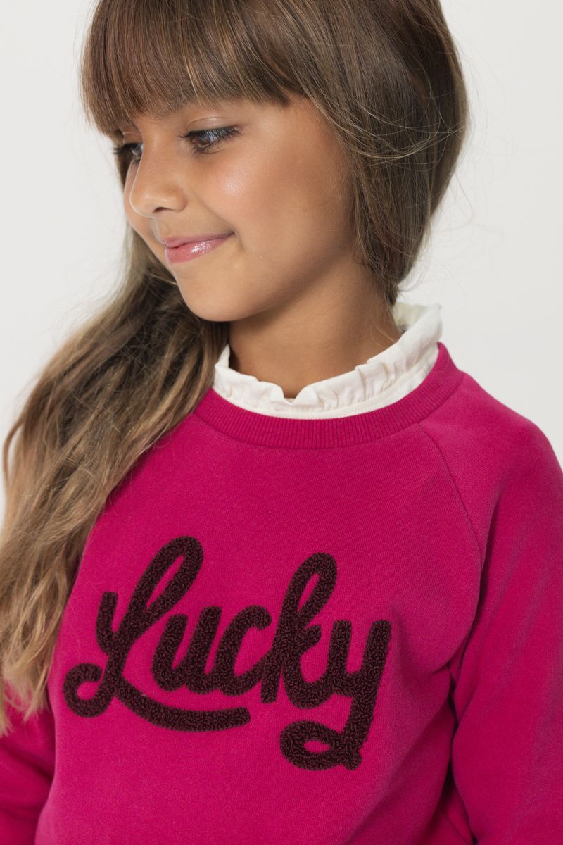 Sissy-Boy - Roze badstof sweater lucky