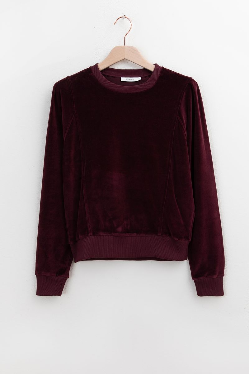 Donkerpaarse Velvet Sweater