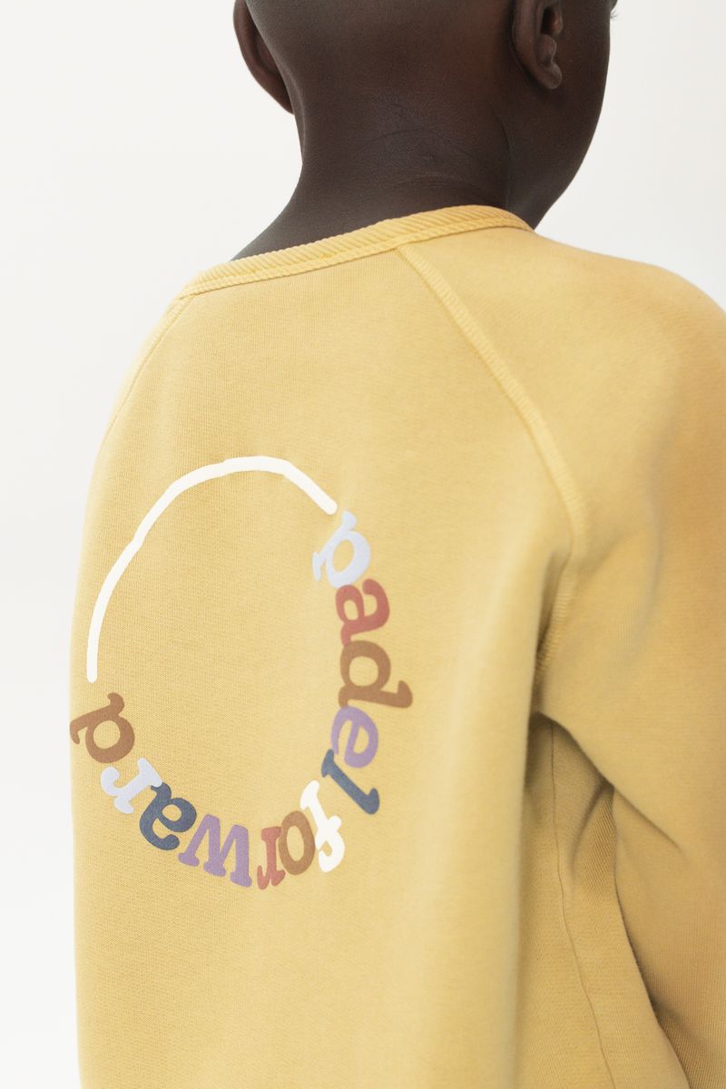 Sissy-Boy - Mosterdgele raglan sweater met print
