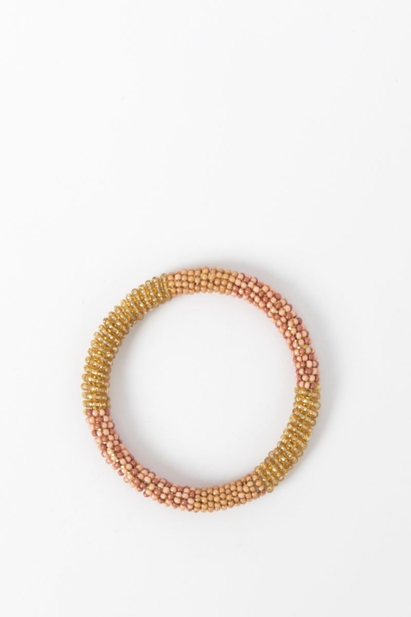 bracelet avec perles - orange