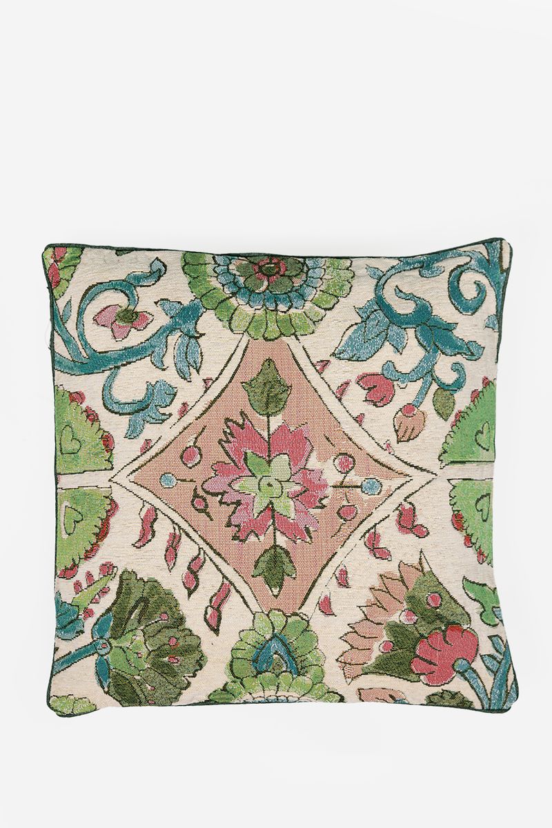 Multicolour Kussen Met Botanic Garden Embroidery