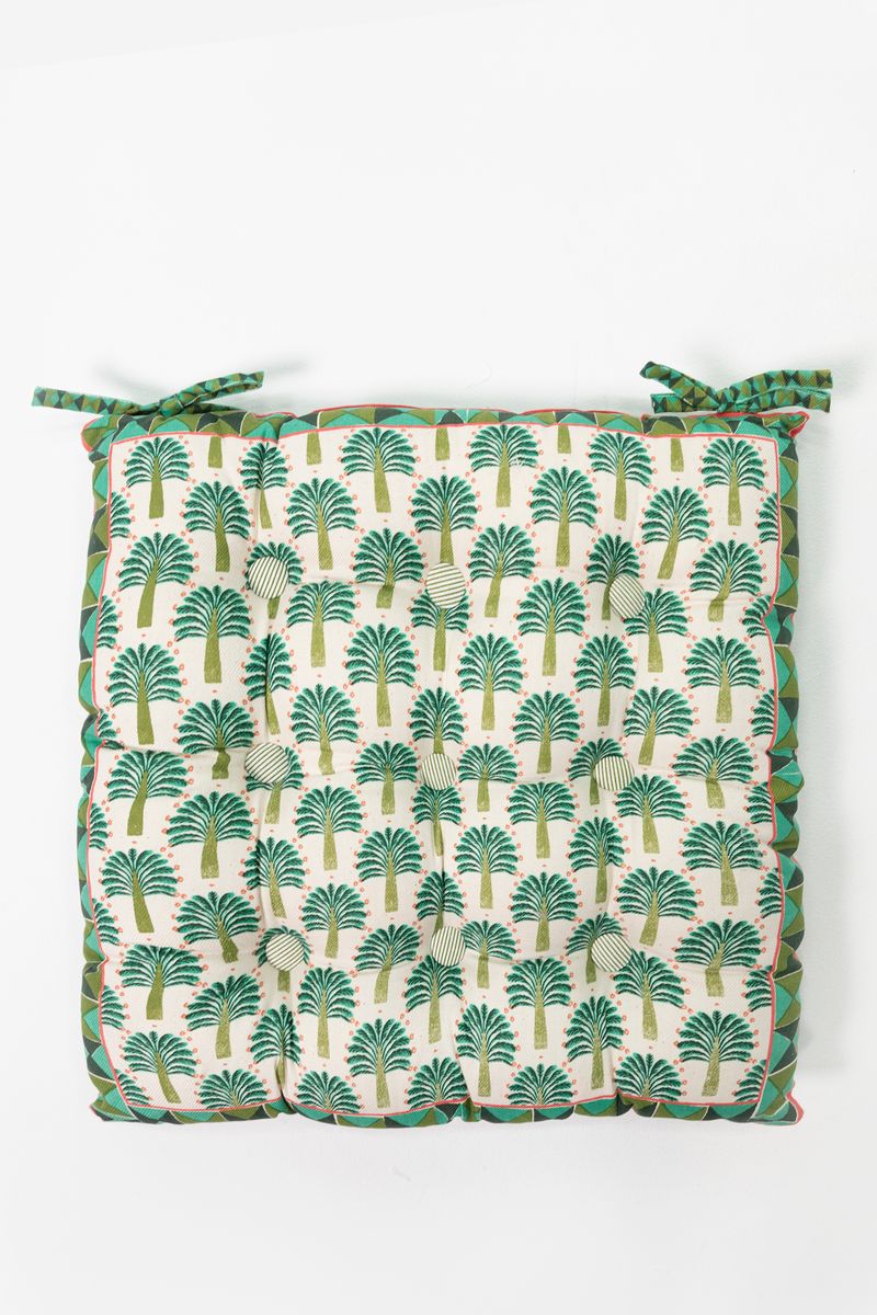 Groen Tuinkussen Met Palmboom Print
