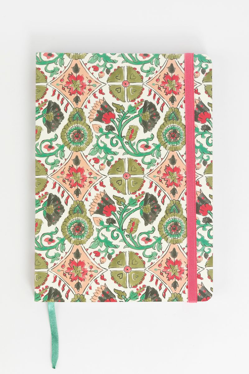 Multicolour Notitieboek Met Bloemenprint