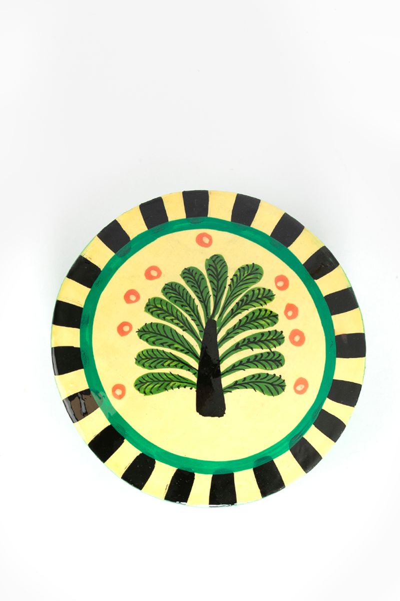 Groen Papier Maché Doosje Met Palmboom