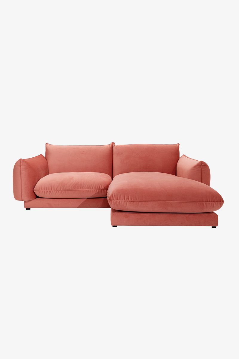 Countess 3-zits Bank Chaise Longue Rechts Dark Pink