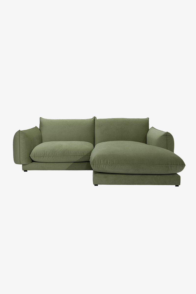 Countess 3-zits Bank Chaise Longue Rechts Olive Green