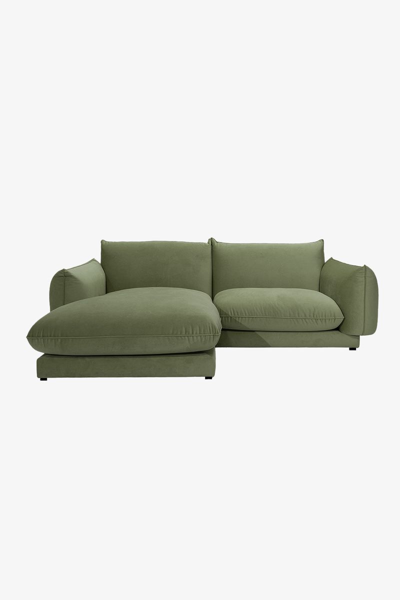 Countess 3-zits Bank Chaise Longue Links Olive Green