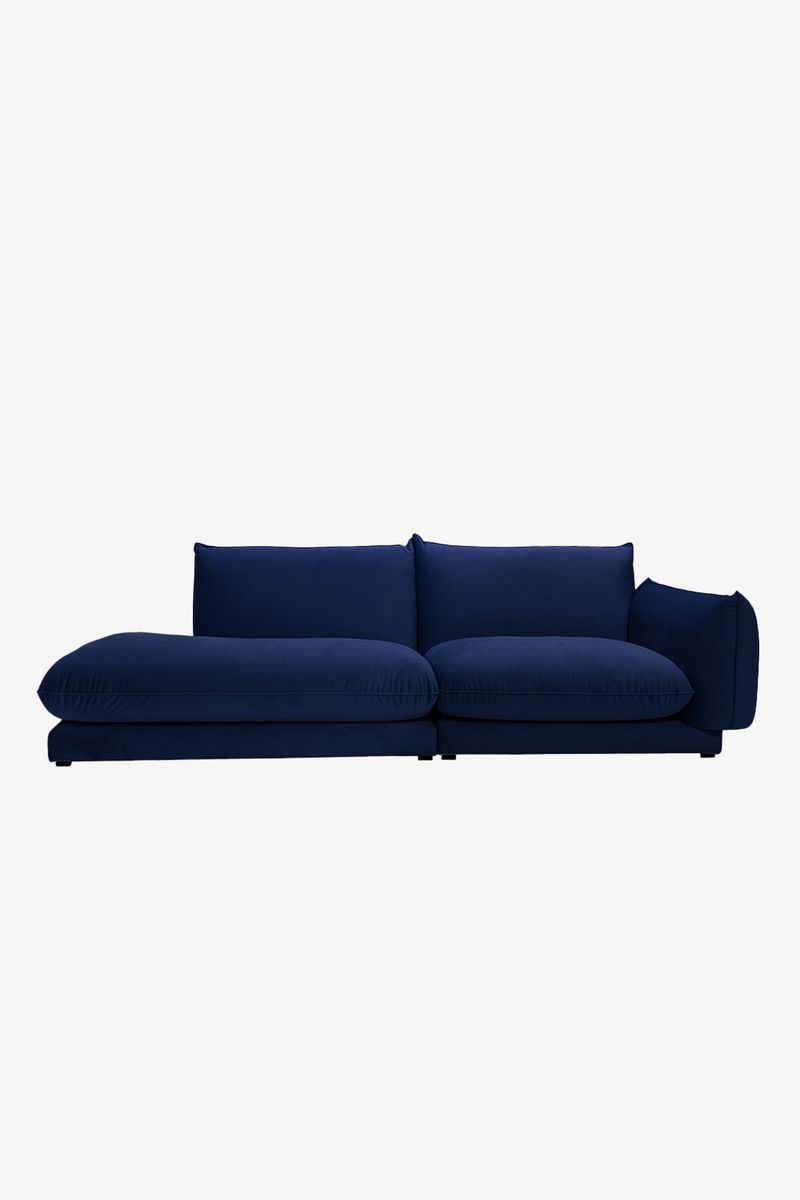 Countess 3-zits Bank Otto Longue Links Dark Blue