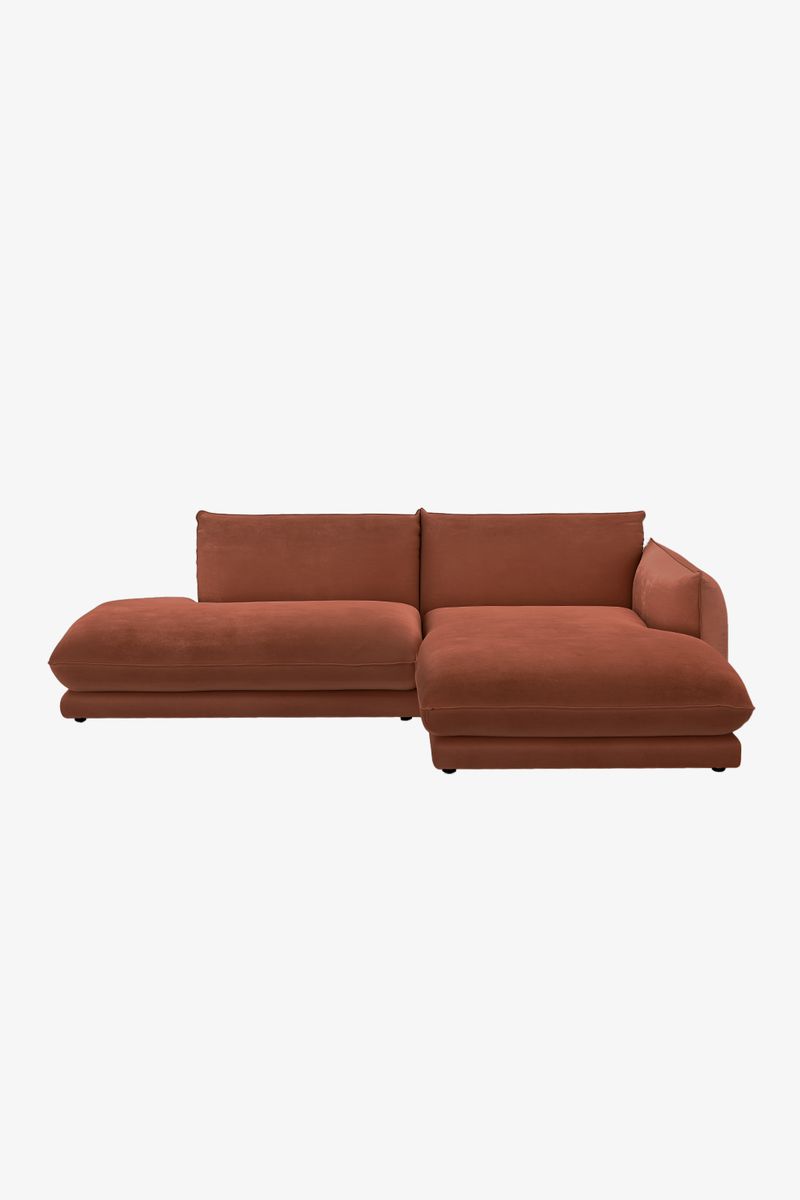 Countess 3-zits Bank Chaise Longue Rechts Otto Longue Links Brown