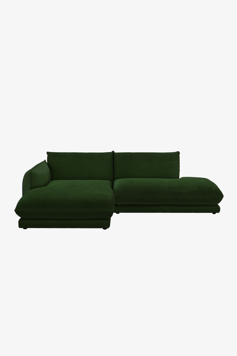 Countess 3-zits Bank Chaise Longue Links Otto Longue Rechts Dark Green