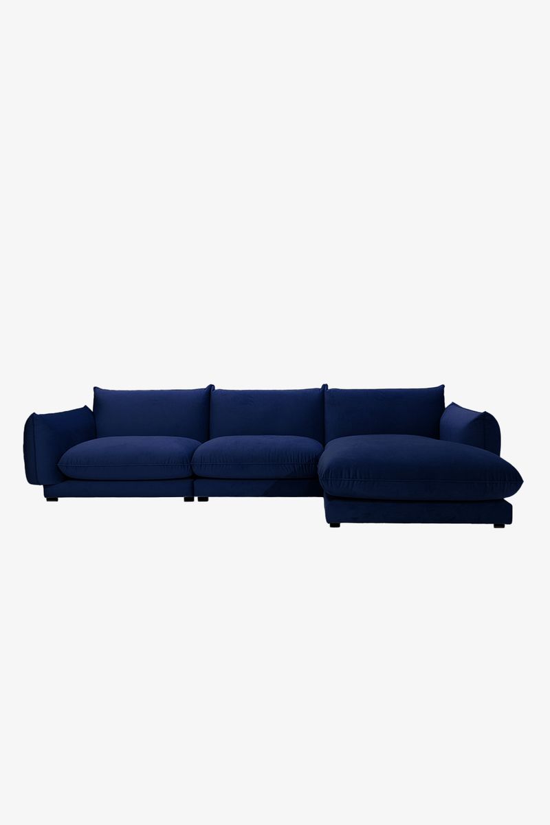 Countess 4-zits Bank Chaise Longue Rechts Dark Blue