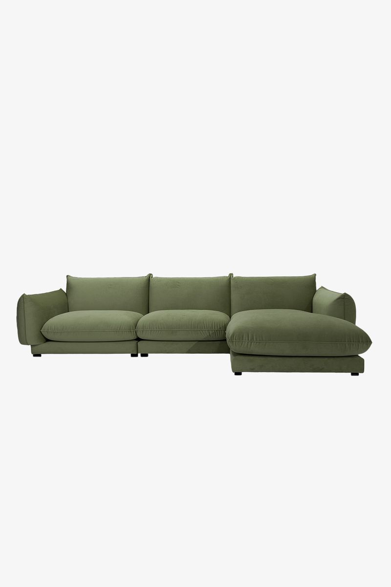 Countess 4-zits Bank Chaise Longue Rechts Olive Green