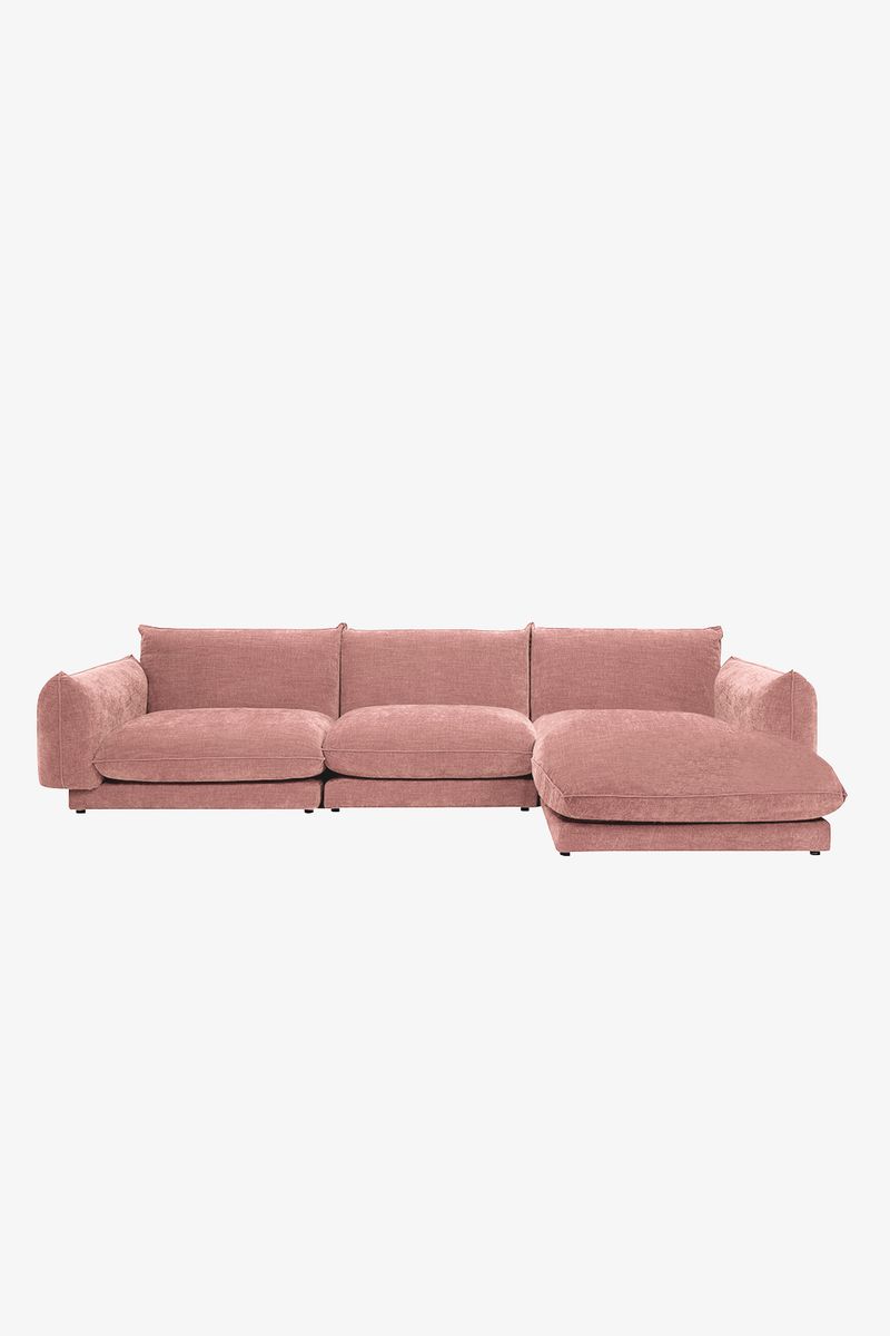 Countess 4-zits Bank Chaise Longue Rechts Salmon