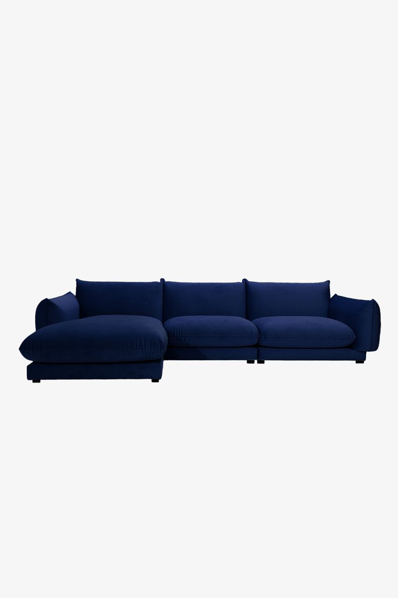 Countess 4-zits Bank Chaise Longue Links Dark Blue