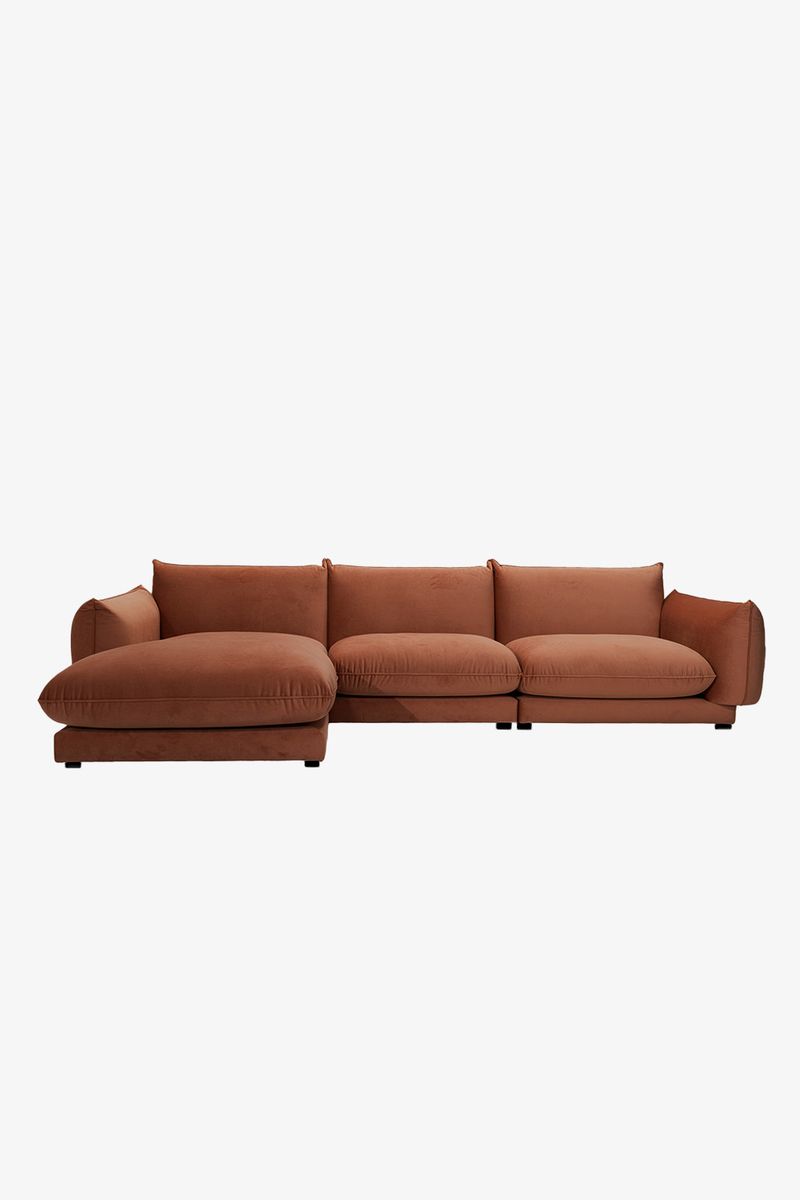 Countess 4-zits Bank Chaise Longue Links Brown