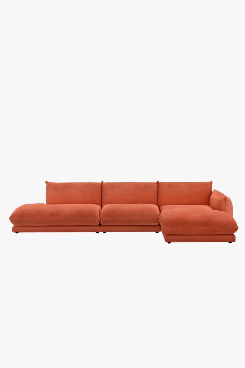 Countess 4-zits Bank Chaise Longue Rechts Otto Longue Links Copper