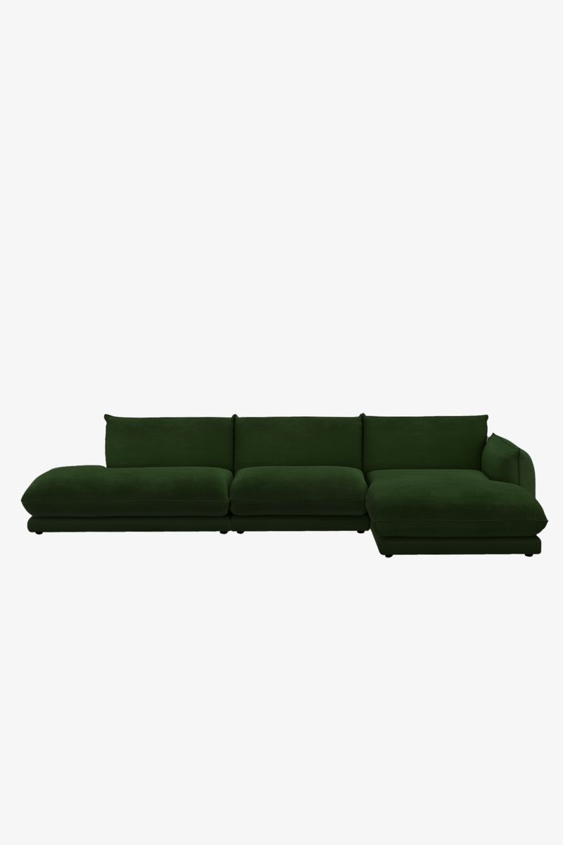 Countess 4-zits Bank Chaise Longue Rechts Otto Longue Links Dark Green